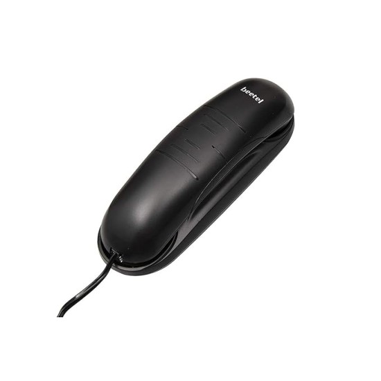 Beetel B26 Slim Corded Landline Phone,Ringer Volume Control,Wall/Desk Mountable,Ringer On/Off Switch,Clear Call Quality,Compact Design,Tone Pulse/Flash/Redial Function (Made in India) (Black)(B26)