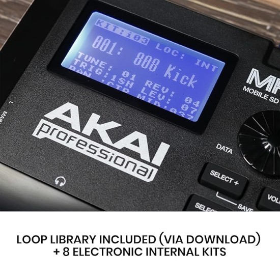 Akai Professional MPX8 |Portable Sample Pad Controller with Velocity-Sensitive Pads, MIDI Connectivi