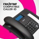 Beetel M90N Caller Id Corded Landline Phone with 16 Digit LCD Display,Fsk/Dtmf Compatable Caller N Id,8 Direct One Touch & 10 Two Touch Memory,Volume Control for Speaker Phone,Music On Hold (Black)