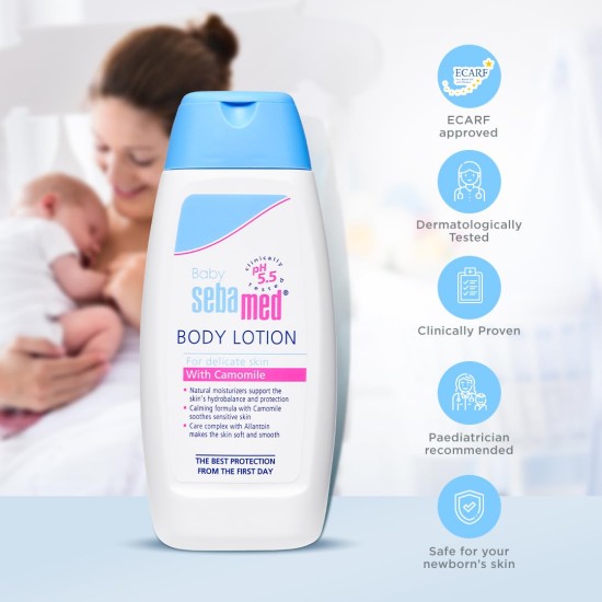 Sebamed Baby Body Lotion100 ml |pH 5.5|Long lasting moisturiser|Quickly absorbed|