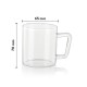 Borosil Vision 6 Pcs Tea n Coffee Borosillicate Glass 190 ml Classic Mug Set | Microwave Safe, Scratch Resistance, Lightweight | for Chai, Green Tea, Milk | Transparent