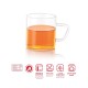 Borosil Vision 6 Pcs Tea n Coffee Borosillicate Glass 190 ml Classic Mug Set | Microwave Safe, Scratch Resistance, Lightweight | for Chai, Green Tea, Milk | Transparent