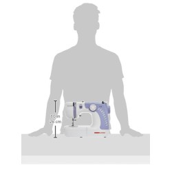 Usha Janome Dream Stitch Automatic Zig-Zag Electric Sewing Machine (White and Blue)