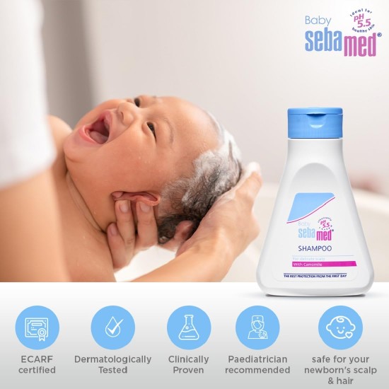 Sebamed Baby Shampoo 150 ml|pH 5.5| Ideal for Newborn’s delicate scalp| No Tears | Sebamed Baby Shampoo 150 ml|pH 5.5| Ideal for Newborn’s delicate scalp| No Tears |