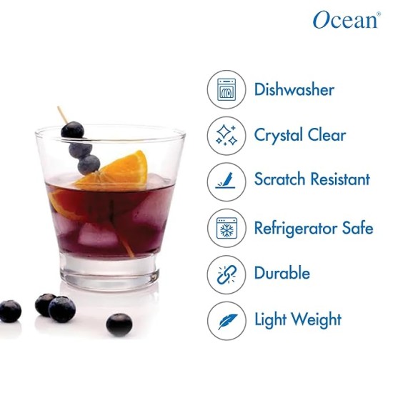 Ocean Glass Studio Rock Tumbler Set - 6 Pieces, 345ml, Transparent | Stylish and Durable Glassware for Water, Juice Mojito, Cocktails, Other Beverages | Perfect for Home Parties, Bars or Restaurants. Ocean Glass Studio Rock Tumbler Set - 6 Pieces, 345ml, Transparent | Stylish and Durable Glassware for Water, Juice Mojito, Cocktails, Other Beverages | Perfect for Home Parties, Bars or Restaurants.