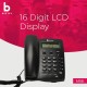 Beetel M56 Caller ID Corded Landline Phone with 16 Digit LCD Display & Adjustable Contrast,2Ways Speaker Phone, 30 Incoming and 5 Outgoing Memory, Solid Build Quality,Classic Design (Black)(M56)