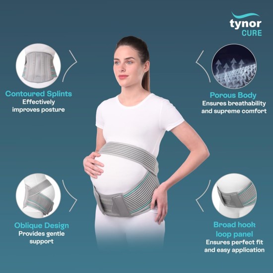 Tynor Pregnancy Back Support, Grey, Medium, 1 Unit Tynor Pregnancy Back Support, Grey, Medium, 1 Unit
