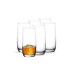 Ocean Ivory Hi Ball whiskey Glass Set, 370ml, Set of 6, Transparent