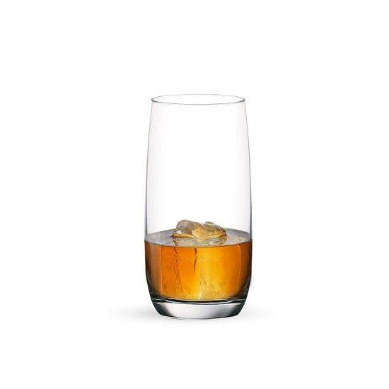 Ocean Ivory Hi Ball whiskey Glass Set, 370ml, Set of 6, Transparent