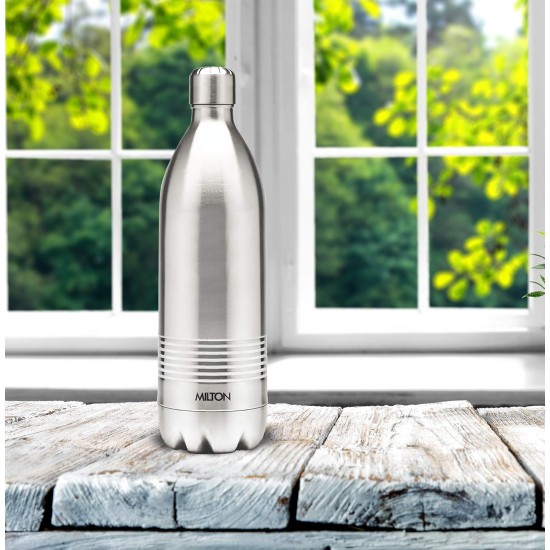 Duo DLX 500 Thermosteel Water Bottle 500 ml, 24 Hr Hot and Cold I Leak Proof Lid, ISI Certified I Vacuum Insulated I for Office, Gym, School I Silver