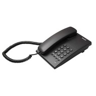 Beetel B17 Corded Landline Phone, Ringer Volume Control, LED for Ring Indication, Wall/Desk Mountable, Elegant Design,Clear Call Quality,Mute/Pause/Flash/Redial Function (Made in India) (Black)(B17)