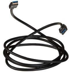 USB-A 3.0 Extension Cable, 4.8Gbps High-Speed, Male to Female Gold-Plated Connectors, 6.5 Foot, Black