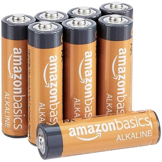 AmazonBasics AA Performance Alkaline Non-Rechargeable Batteries (8-Pack) - Appearance May Vary