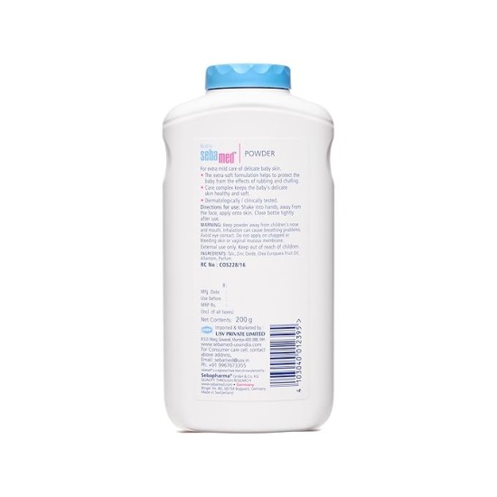 Sebamed Baby Powder 200 Gm| Olive Oil, Allantoin|Keeps Newborn S Skin Fresh|Absorbs Sweat|.. Sebamed Baby Powder 200 Gm| Olive Oil, Allantoin|Keeps Newborn S Skin Fresh|Absorbs Sweat|..