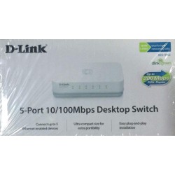 D-Link DES-1005C 5-Port 10/100 Mbps Unmanaged Switch, white D-Link DES-1005C 5-Port 10/100 Mbps Unmanaged Switch, white