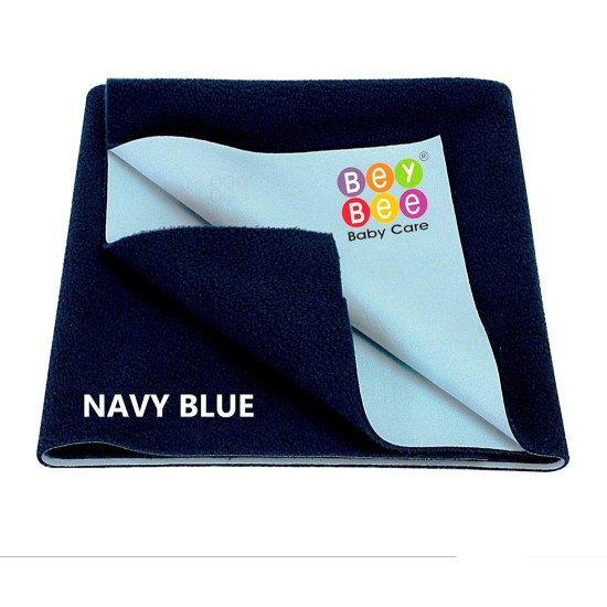 BeyBee Cotton Waterproof Quick Dry Sheet for Baby| Bed Pad Anti-Piling Fleece Extra Absorbent Washable Matress Protector| Baby Bed Protector Sheet for Toddler Children, Small Size, 50X70Cm, Dark Blue BeyBee Cotton Waterproof Quick Dry Sheet for Baby| Bed Pad Anti-Piling Fleece Extra Absorbent Washable Matress Protector| Baby Bed Protector Sheet for Toddler Children, Small Size, 50X70Cm, Dark Blue