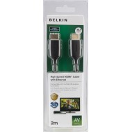 Belkin High Speed HDMI Cable with Ethernet - 2 Meter (Black) Belkin High Speed HDMI Cable with Ethernet - 2 Meter (Black)
