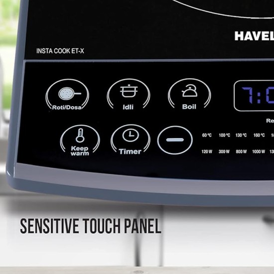 Havells Induction Cooktop (Electric Stove) Et-X Ceramic Plate |1900W | Indian Menu Option | Voltage Surge Protector | Auto Shutoff | Over Heat Protection | 2 Years Coil Manufacturing Warranty (Gray) Havells Induction Cooktop (Electric Stove) Et-X Ceramic Plate |1900W | Indian Menu Option | Voltage Surge Protector | Auto Shutoff | Over Heat Protection | 2 Years Coil Manufacturing Warranty (Gray)