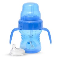 Mee Mee Anti Spill, Interchangeable Sipper/Sippy Cup 150ml with Soft Silicone Spout and Straw BPA Free, 6m+ (Blue)
