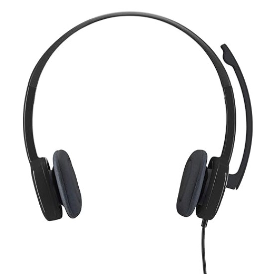 Logitech H151 Wired Headphones On Ear Headphones With Mic (Black)