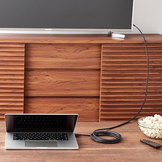 HDMI Cable 15 Feet High-Speed HDMI Cable (Black) - Supports Ethernet, 3D, 4K video