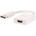 DisplayPort (not USB) as input to HDMI Adapter as output Cable (Uni-directional cable: This cable does not support HDMI input to DisplayPort output)