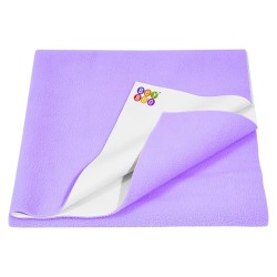 BeyBee Cotton Waterproof Quick Dry Sheet for Baby| Bed Pad Anti-Piling Fleece Extra Absorbent Washable Matress Protector| Baby Bed Protector Sheet for Toddler Children, Large Size, 140X100Cm, Voilet