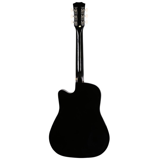 Juârez Acoustic Guitar, 38 Inch Cutaway, 038C with Bag, Strings, Pick and Strap, Black Juârez Acoustic Guitar, 38 Inch Cutaway, 038C with Bag, Strings, Pick and Strap, Black