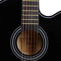 JuÃ¢rez Acoustic Guitar, 38 Inch Cutaway, 038C with Bag, Strings, Pick and Strap, Black