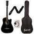 JuÃ¢rez Acoustic Guitar, 38 Inch Cutaway, 038C with Bag, Strings, Pick and Strap, Black
