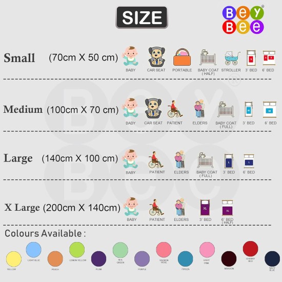 BeyBee Waterproof Quick Dry Sheet for Baby| Bed Pad Anti-Piling Fleece Extra Absorbent Washable Matress Protector| Baby Bed Protector Sheet for Toddler Children, Small Size, 50x70cm, Sea Blue