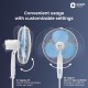 Orient Electric Stand-82 400 MM Oscillating Pedestal Fans | Stand Fan with Tilt Mechanism | High Air Delivery | Aesthetic Design with Telescopic Arrangement (Sky Blue) Orient Electric Stand-82 400 MM Oscillating Pedestal Fans | Stand Fan with Tilt Mechanism | High Air Delivery | Aesthetic Design with Telescopic Arrangement (Sky Blue)