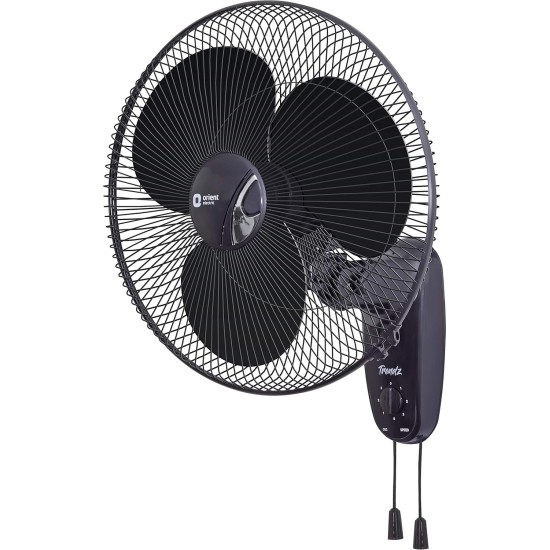 Orient Electric 400 MM Wall-44 Trendz Mount Fan | Wall Mount Fan for Home & Kitchen | Powerful Motor with High Air Delivery |Smooth Oscilation, 3-Speed Control | 2 Years Warranty | Slate Grey