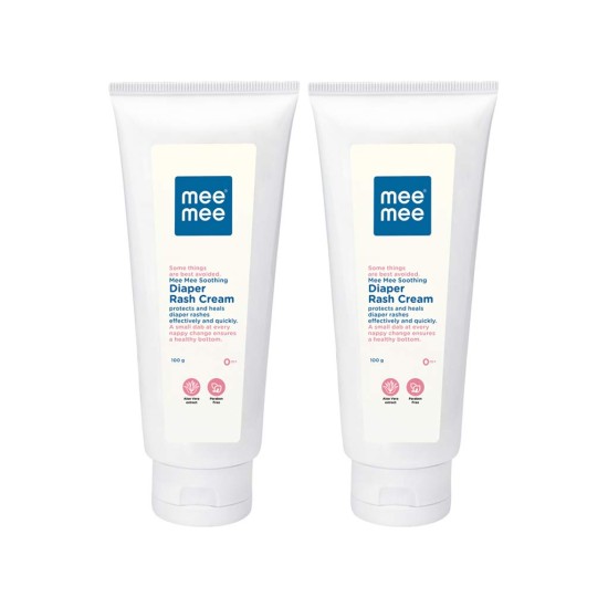 Mee Mee Baby Nappy Cream Duo: Natural Diaper Rash Relief with Aloe Vera | 100g x 2 Pack