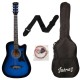 JUÂREZ JRZ38C/VTS ACOUSTIC 38" GUITAR WITH ACC (BLUE SUNBURST) JUÂREZ JRZ38C/VTS ACOUSTIC 38" GUITAR WITH ACC (BLUE SUNBURST)