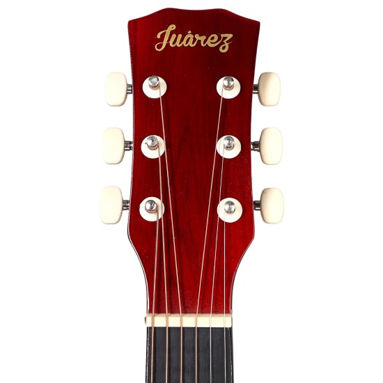 Juârez Acoustic Guitar, 38 Inch Cutaway, 038C with Bag, Strings, Pick and Strap, Black (Acoustic Guitar Kit, SUNBURST) Juârez Acoustic Guitar, 38 Inch Cutaway, 038C with Bag, Strings, Pick and Strap, Black (Acoustic Guitar Kit, SUNBURST)