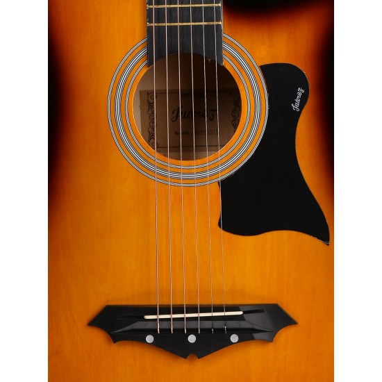 Juârez Acoustic Guitar, 38 Inch Cutaway, 038C with Bag, Strings, Pick and Strap, Black (Acoustic Guitar Kit, SUNBURST) Juârez Acoustic Guitar, 38 Inch Cutaway, 038C with Bag, Strings, Pick and Strap, Black (Acoustic Guitar Kit, SUNBURST)