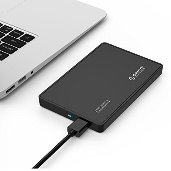 ORICO 2588US3 Tool Free USB 3.0 External Hard Drive Enclosure for 2.5'' SATA HDD and SSD - Black