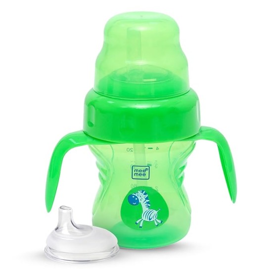 Mee Mee Baby Trainer Sippy Cup | Soft Spout, Leakproof Sipper for Toddlers | Dual Handle for Easy Grip | Non -Toxic, Lightweight & BPA Free, Green (150 Ml) Mee Mee Baby Trainer Sippy Cup | Soft Spout, Leakproof Sipper for Toddlers | Dual Handle for Easy Grip | Non -Toxic, Lightweight & BPA Free, Green (150 Ml)