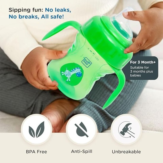 Mee Mee Baby Trainer Sippy Cup | Soft Spout, Leakproof Sipper for Toddlers | Dual Handle for Easy Grip | Non -Toxic, Lightweight & BPA Free, Green (150 Ml) Mee Mee Baby Trainer Sippy Cup | Soft Spout, Leakproof Sipper for Toddlers | Dual Handle for Easy Grip | Non -Toxic, Lightweight & BPA Free, Green (150 Ml)