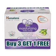 Himalaya Extra Moisturizing Baby Soap buy 3 GET 1FREE (3 N*75+1N 75g Free) No 1 Doctor Prescribed Brand | Aloe, Olive, Milk| Cleanses & Moisturizes Baby's Skin Himalaya Extra Moisturizing Baby Soap buy 3 GET 1FREE (3 N*75+1N 75g Free) No 1 Doctor Prescribed Brand | Aloe, Olive, Milk| Cleanses & Moisturizes Baby's Skin