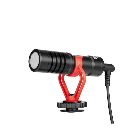 BOYA by-MM1 Universal Cardiod Shotgun Microphone Mini Mic for iOS iPhone 8 8 Plus 7 7 Plus 6 6s Mac iPad Tablet Canon Nikon DSLR Camera Camcorder
