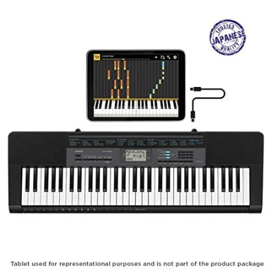 Casio CTK-2550 61-Key Portable Keyboard with Piano tones, Black