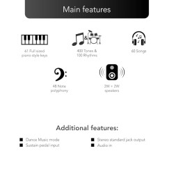 Casio CTK-2550 61-Key Portable Keyboard with Piano tones, Black