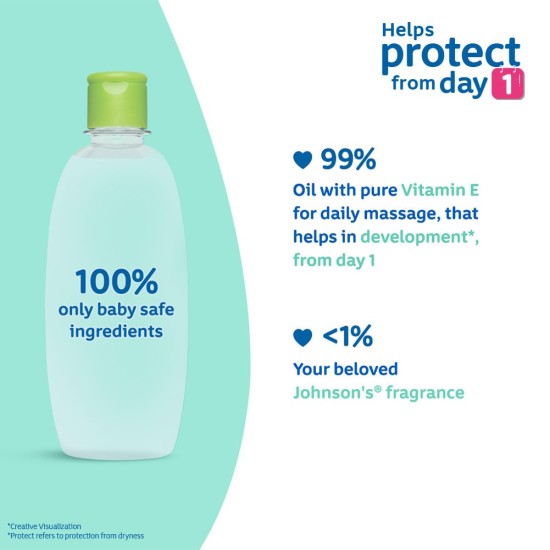 Johnson's Baby Hair Oil 200ml (Pack of 2)