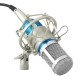 Powerpak Bm 800 Blue Professional Condenser Microphone With Metal Shock Mount (Requires Phantom Power Or Sound Card) - Usb