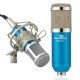 Powerpak Bm 800 Blue Professional Condenser Microphone With Metal Shock Mount (Requires Phantom Power Or Sound Card) - Usb