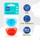 Mee Mee Baby Pacifier Ultra Light Soft Silicone Nipple| BPA Free | Oral stimulatory | Teether | Pack of 2 | 0-6 months + Kids (Blue/Red) Mee Mee Baby Pacifier Ultra Light Soft Silicone Nipple| BPA Free | Oral stimulatory | Teether | Pack of 2 | 0-6 months + Kids (Blue/Red)