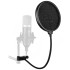 Juârez PF-100 6-inch Studio Microphone Pop Filter Shield Mask, Double Mesh Wind Screen with 360° Flexible Gooseneck and Quick Mount or Release Clamp for Recording, Singing and Broadcast Studio