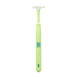 Mee Mee Tongue Cleaner for Baby | Tender Baby Oral Cleaner Toothbrush with Silicone Scraper | Suitable from 6+ Months | With Non-Slip Handle, Soft Rubber Tip and Easy Grip for Kids/Babies (Green)